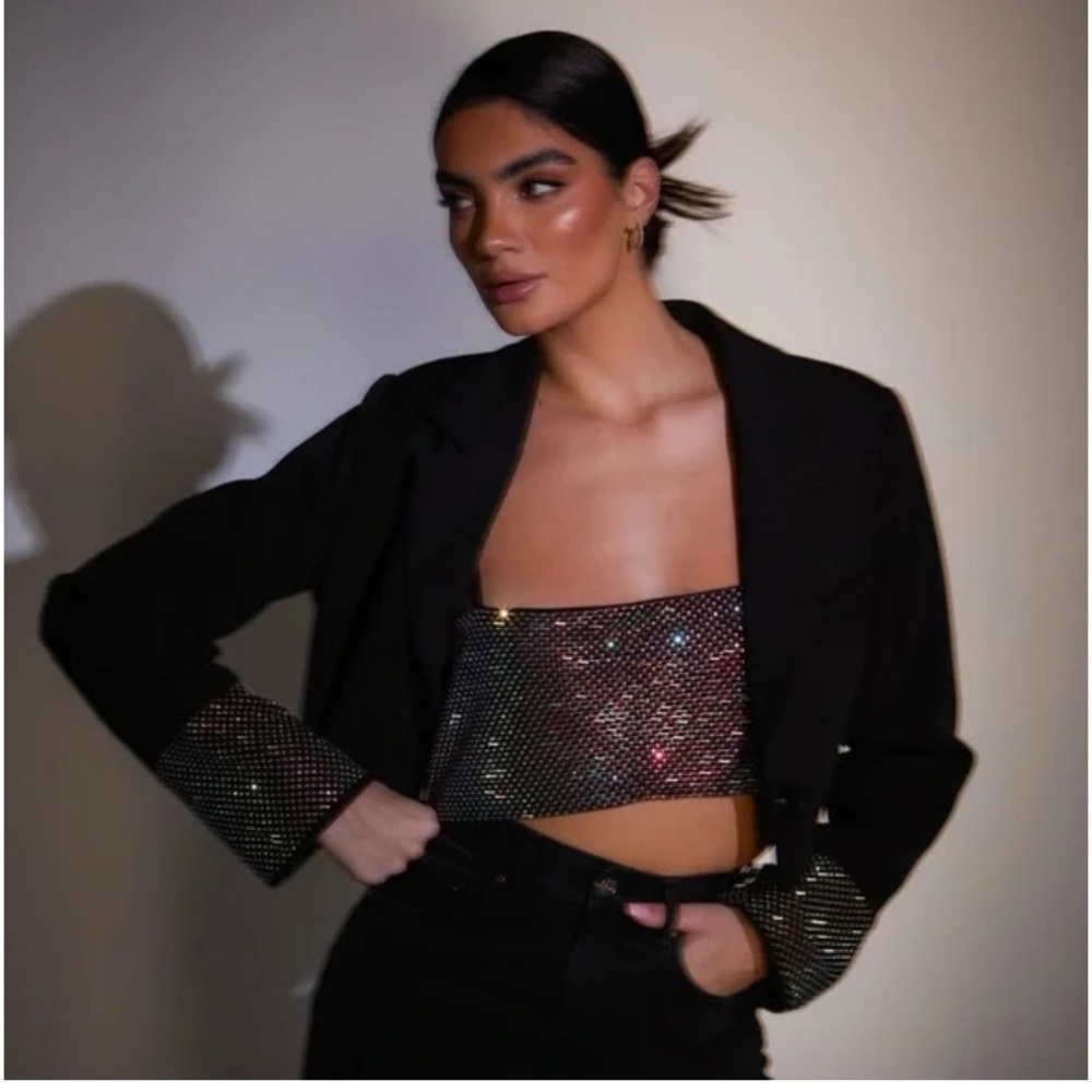 SLA THE LABEL CROPPED BLAZER